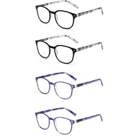 Los mejores  - JM Gafas de Lectura Conjunto de 4 Calidad Bisagras de Resorte Lectores Hombre Mujer Anteojos Para Leer